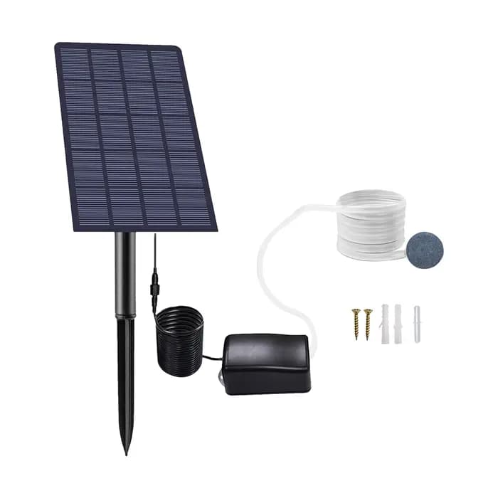 Pompe à oxygène solaire enfichable avec tuyau