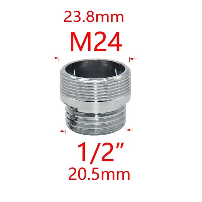 Connecteur de filetage en laiton 1/2 "à M22/20/24/16/18/28 pour robinet, connecteur de douche de sal