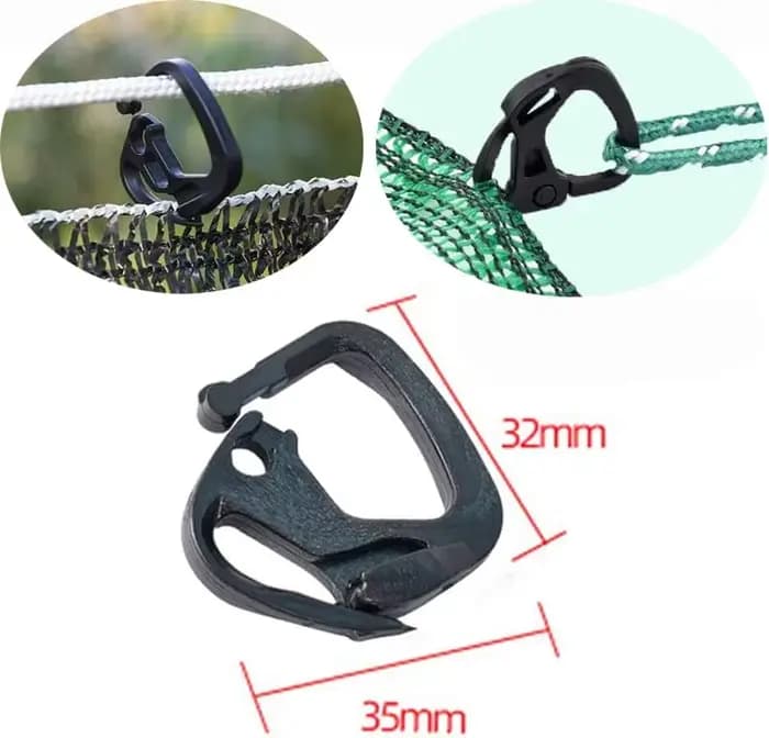 Clips de fixation en plastique pour toile d'ombrage, crochets de suspension, pinces à boucle pour fi