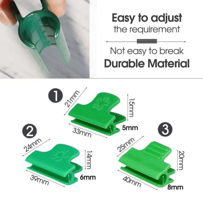 Clips de Support pour plantes vertes, 5-20mm, 10 pièces, revêtements de serre, pinces à Film, couver