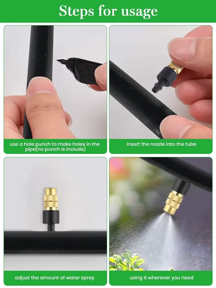 10 pièces 4/7PVC système de refroidissement par brumisation extérieure arrosage de jardin arrosage 1