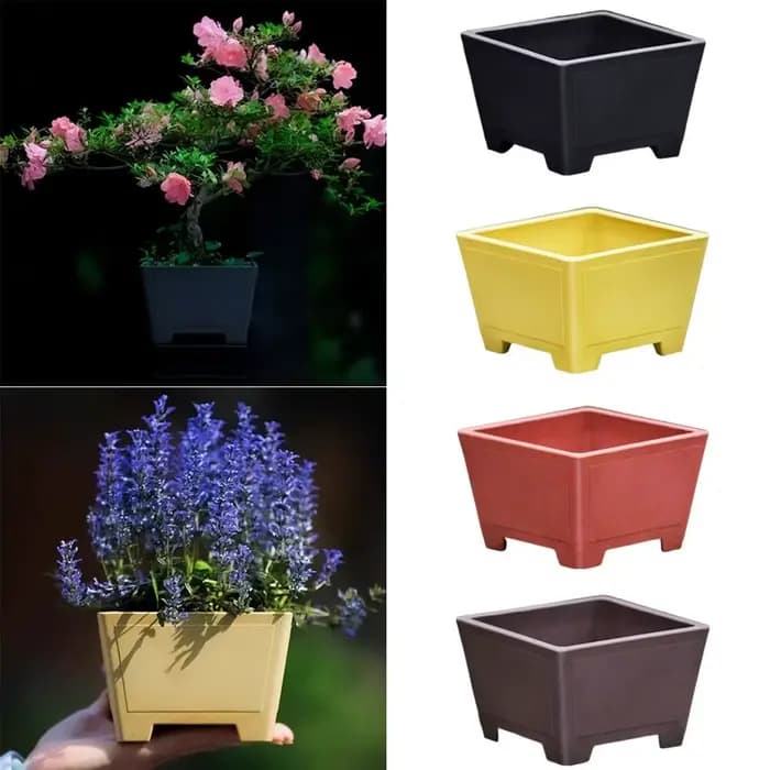 Pot de fleurs créatif en plastique épais et coloré