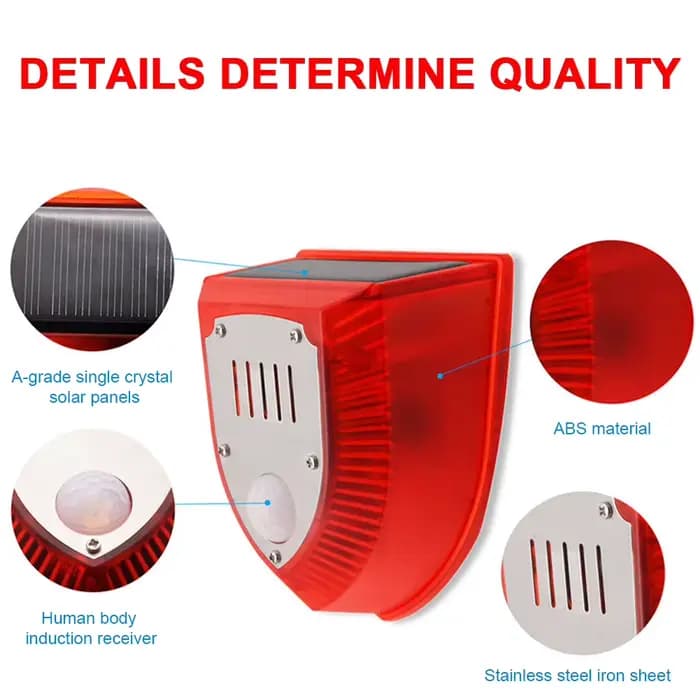 Alarme solaire répulsif pour animaux, Anti-seline de sanglier, alarme professionnelle, antivol, clig