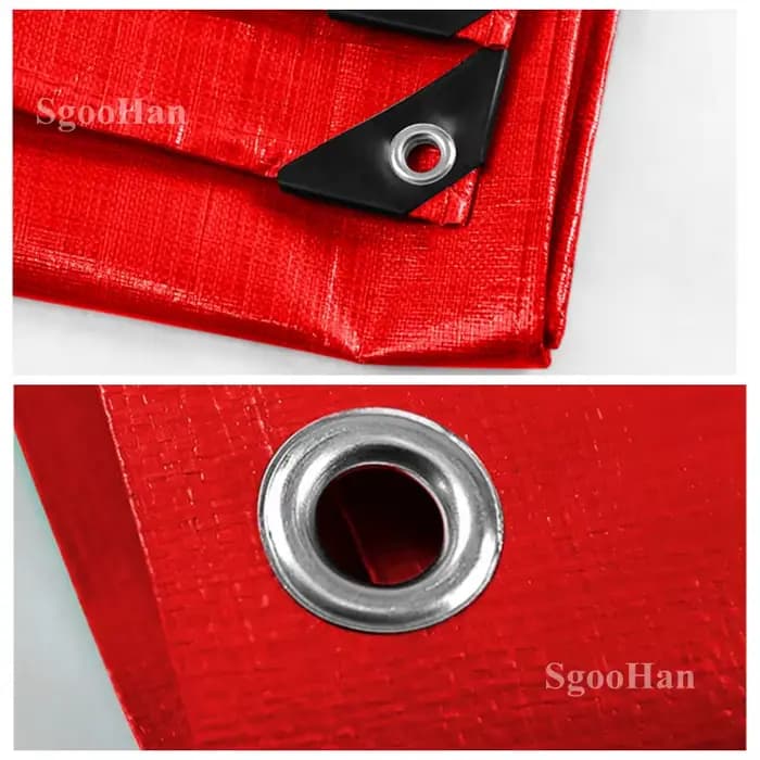Bâche en PE rouge imperméable, auvent extérieur, voile d'ombrage, bâche de camping, bâche de bateau,