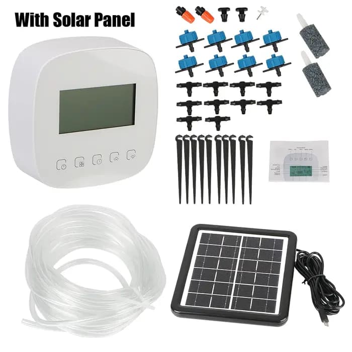 Tuya-Contrôleur d'irrigation micro-goutte avec panneau solaire