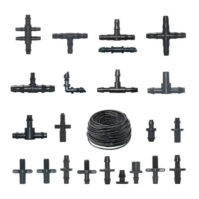 Connecteur de tuyau d'arrosage, 20 pièces, 3mm, 4mm, d'argile goutte à goutte 1/4 en effet et 1/8 en