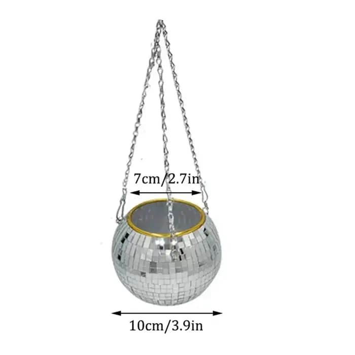 Chang Ball-Pot de Fleur Rond en Plastique avec Miroir