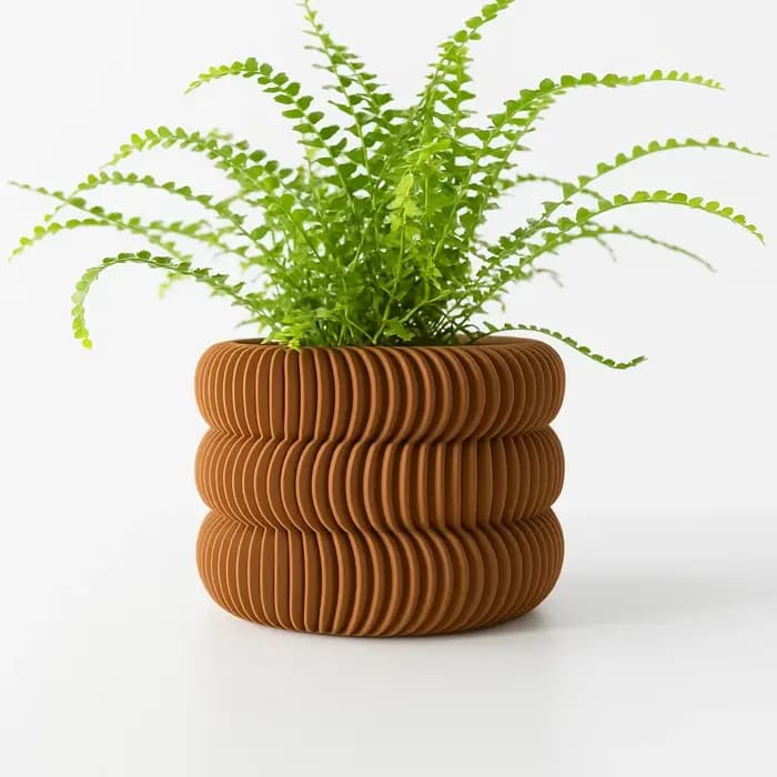 Pot à plantes moderne et minimaliste imprimé en 3D - Pot à fleurs biodégradable pour la décoration de la maison