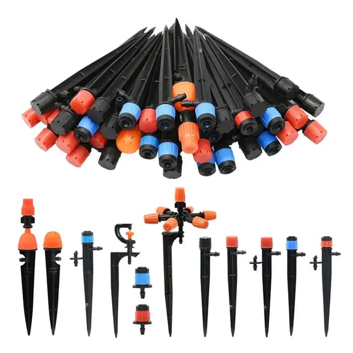 90/180/360 ° Arroseur d'irrigation goutte à goutte réglable pour jardins, buses de brumisation sur