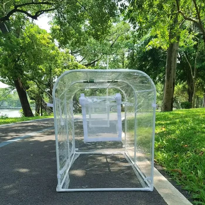 Serre moyenne-petite portative extérieure avec couvercle PE/PVC durable