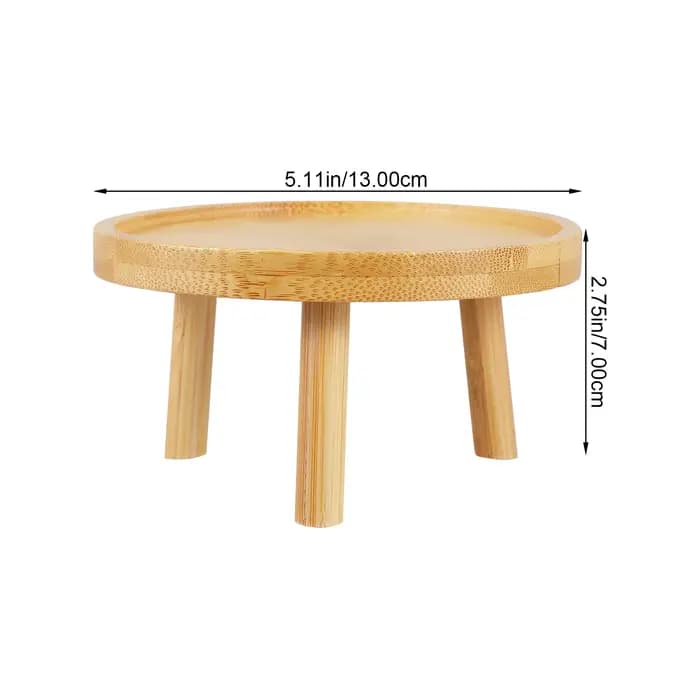 Support décoratif rond en bois massif pour pots de fleurs, style vintage, pour jardin intérieur et b
