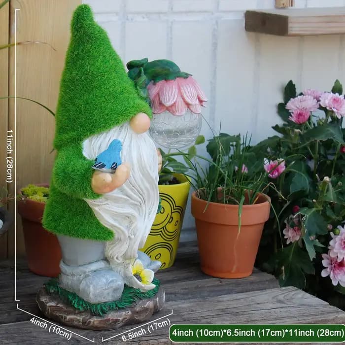 Jardin Gnome lumière solaire extérieure LED étanche décor pour cour Patio parterre de fleurs voie eau caractéristique lueur veilleuse Figurine