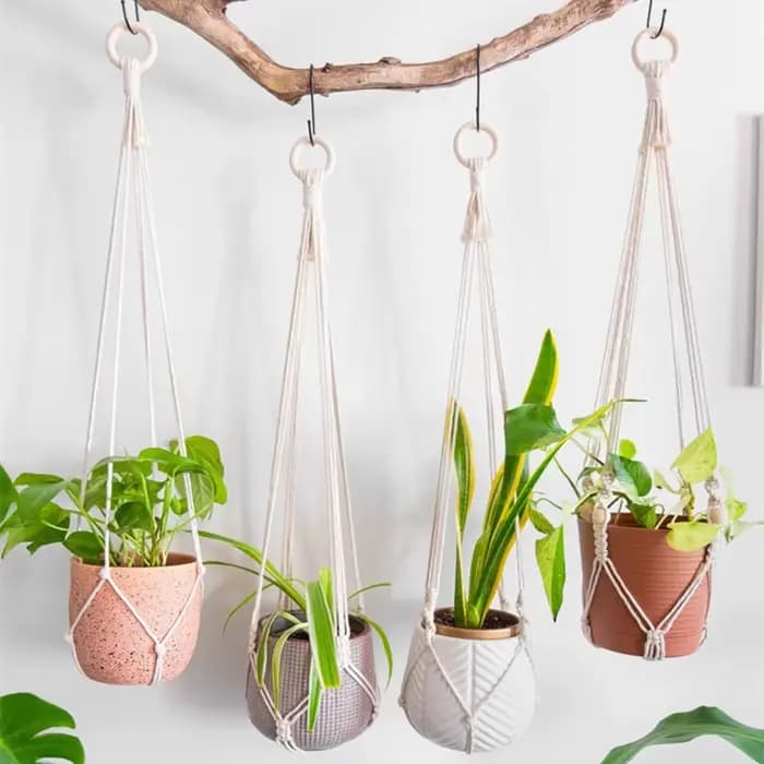 Porte-plante en macramé fait à la main, 100% coton, différents Styles, cintre pour Pot de fleur, pan