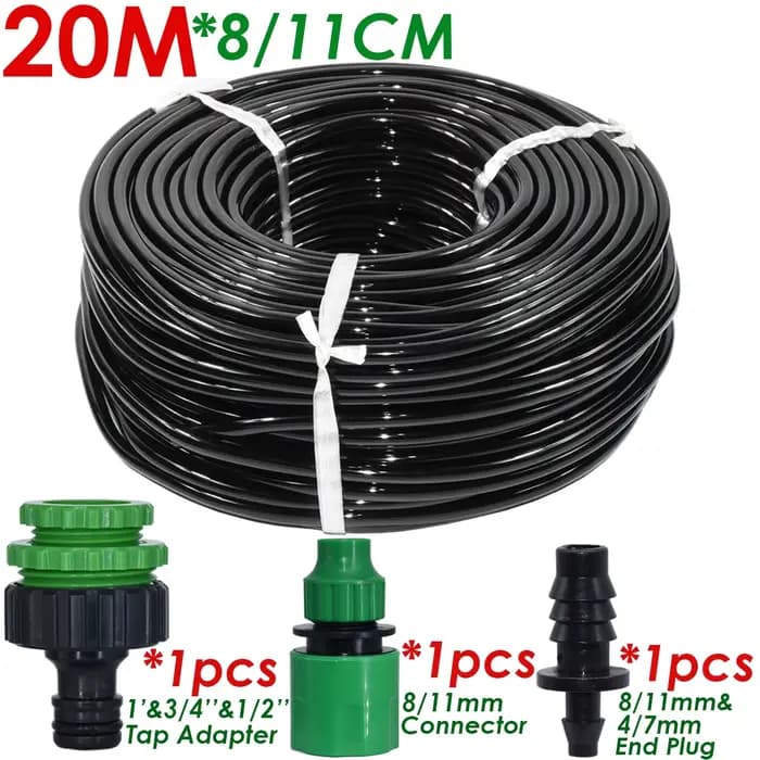 KESLA-Tuyau d'arrosage en PVC, 5-25m, 3/8 en effet, 8/11mm, tube d'irrigation de jardin avec 1/2 & 3
