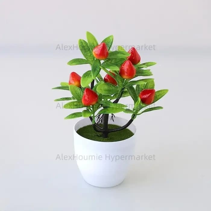 Faux citron vert, petite plante artificielle en plastique