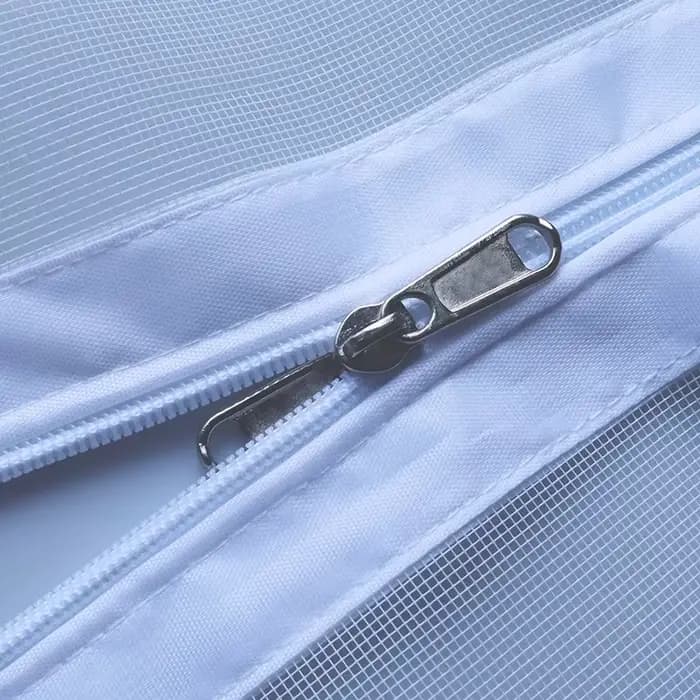 DTGJ-Moustiquaire Fenêtre avec Fermeture Éclair, Écran de Porte Blanc, Taille Personnalisée, Maille