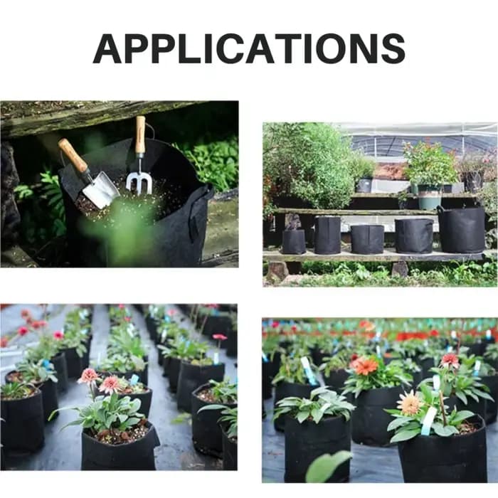 1/3/5/7/10 Gallons tissu noir plante de jardin cultiver sacs Portable légumes Pot de fleur planteur