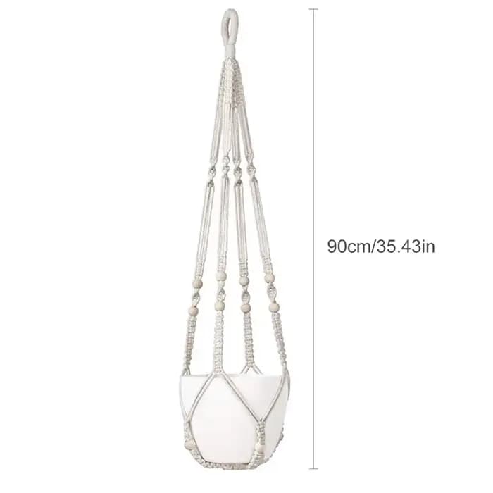 Panier suspendu pour plantes vertes de jardinage, corde en coton, Pot de fleur, cintres pour plantes