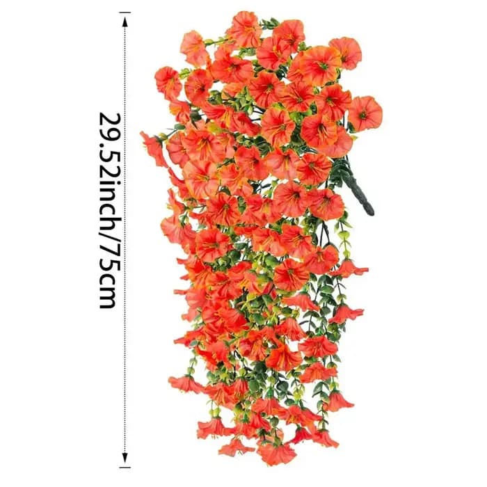 Faux Petunias, fleurs artificielles en soie, résistantes aux intempéries, durables, 2 pièces, pour véranda, jardin, patio, pot, boîte à fleurs