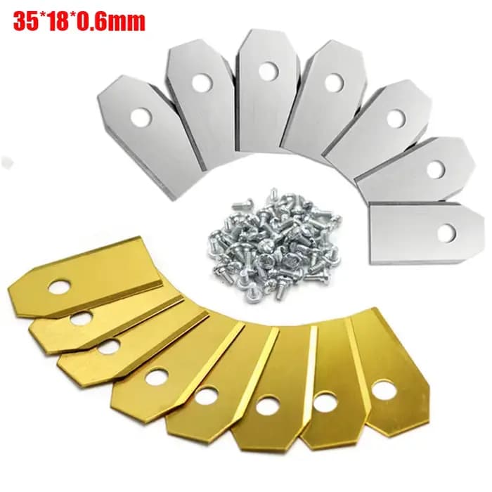 Lame de rechange pour Robot de pelouse, 35x18x0.6mm, argent et or, pour Gardena Husqvarna Automower,