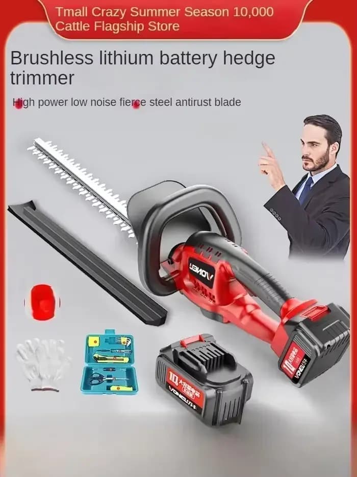 Taille-haie électrique professionnel-cisailles de taille à batterie au Lithium sans fil pour jardin et aménagement