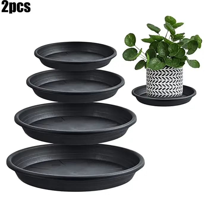 Plateaux à plantes en plastique, 2 pièces, 4/6/7/8/10 pouces, soucoupe ronde, plateaux à gouttes, pl