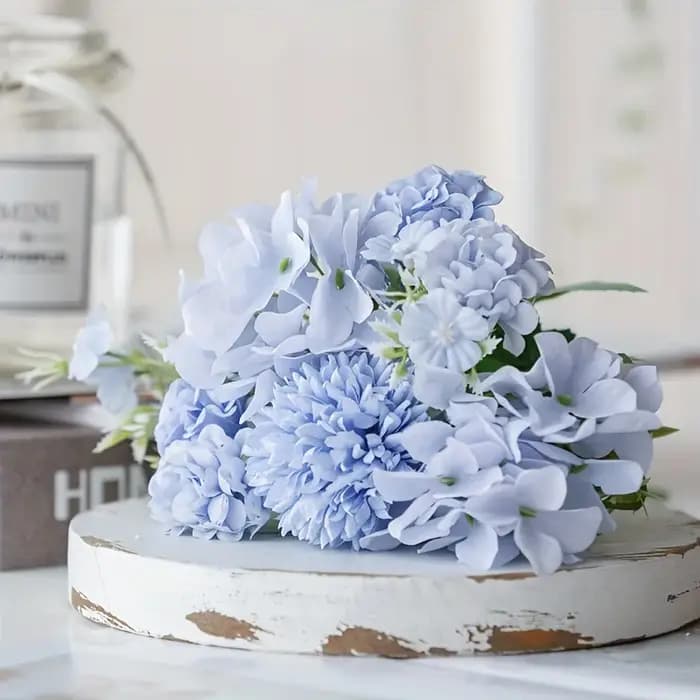 Hortensia table à manger salon maison vase décoration de mariage