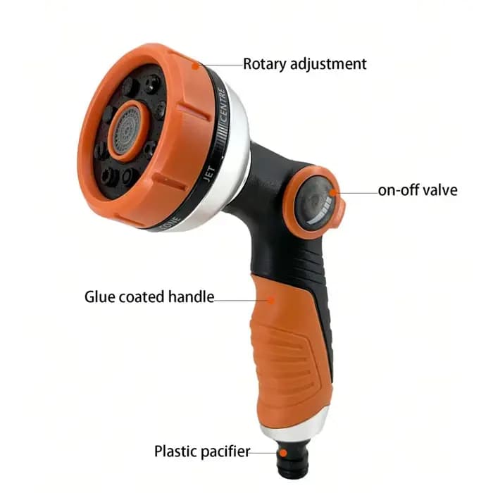Pistolet à eau réglable à plusieurs modes, arrosage de la pelouse, fournitures d'irrigation de jardi