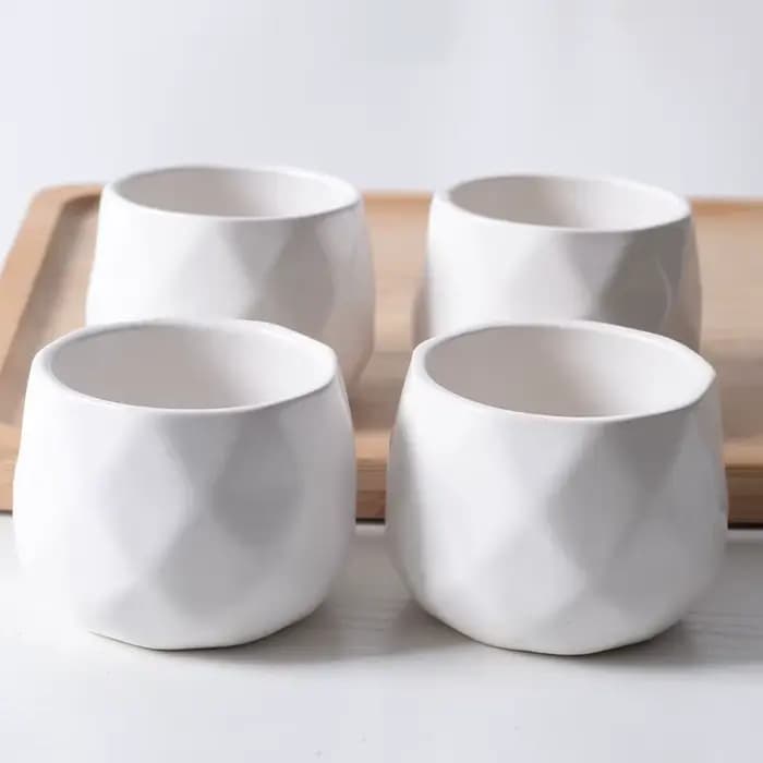 Pot de fleurs créatif en céramique, 6 pièces, conteneur de plantes succulentes simples, jardinières vertes, petits Pots de bonsaï, décoration de la maison
