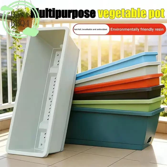 (BBQ4) Pot de culture auto-absorbant pour légumes d'intérieur avec base