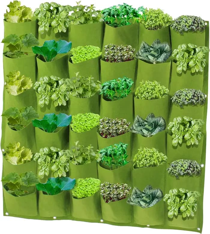 Sac de croissance de plantes, jardinière murale verticale en feutre, support de plantes de jardin su