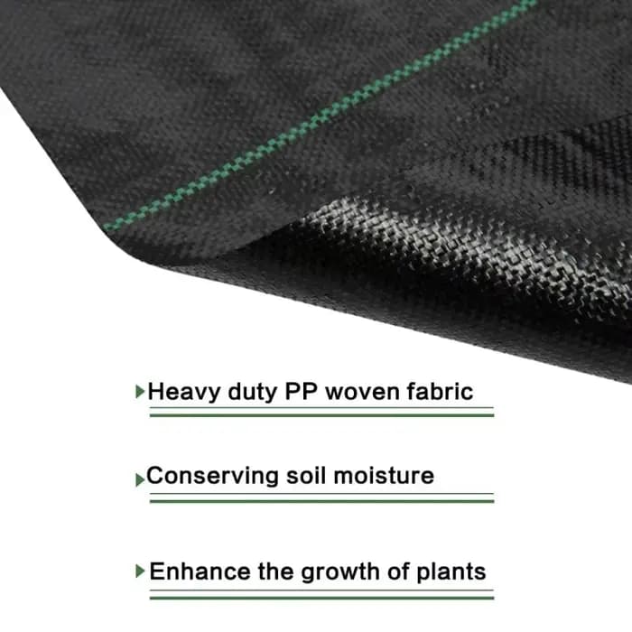 Tissu Anti-herbe agricole PE 10M/20M, tapis de barrière contre les mauvaises herbes orientés à la fe