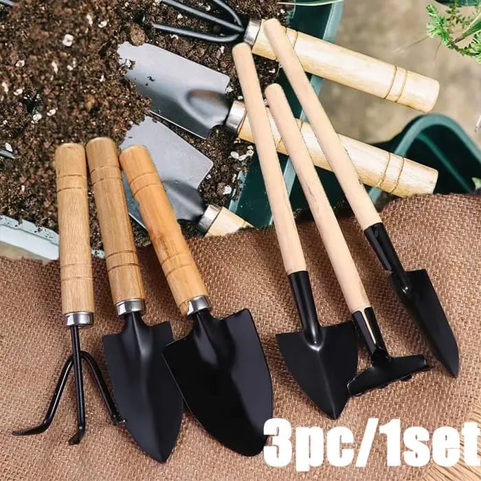 Ensemble d'outils de jardinage miniatures 3 pièces/1 ensemble