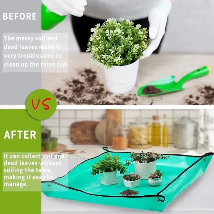 Tapis de plantation de repotting 50cm-100cm, tapis d'empotage de jardinage pliable pour plantes de j