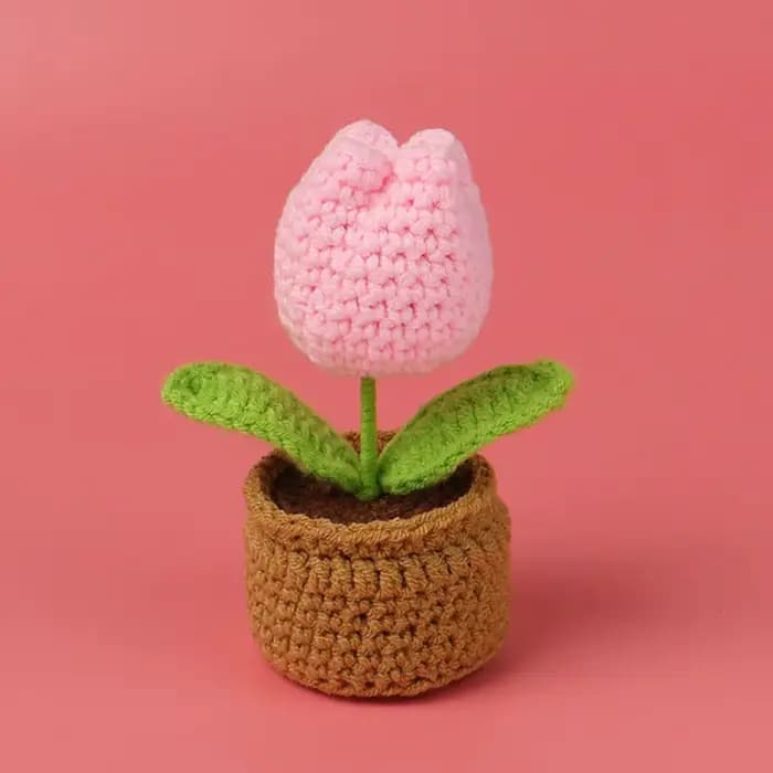 Tulipe Crochet fleurs Pot mignon tricot fleur créative