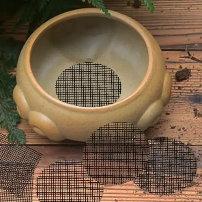 Pot de fleur avec tampon en maille pour trous, pot de bonsaï, polymères de grille astronomique, prév