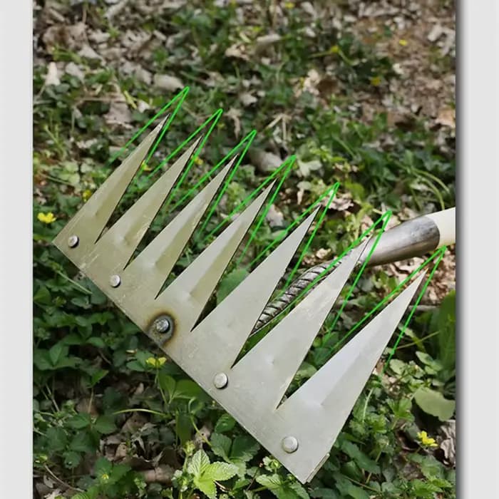 Desserrer le sol herse des feuilles propres recueillir des mauvaises herbes outil agricole jardinage houe désherbage