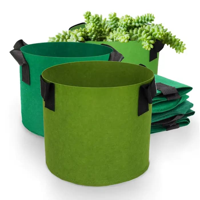 Sacs de Culture en Tissu Vert pour Jardin, 1-30 Gallons, avec Foy, pour Plantes de Cour, Légumes, Fl