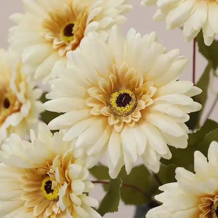 Bouquet de fleurs artificielles Gerbera Orange
