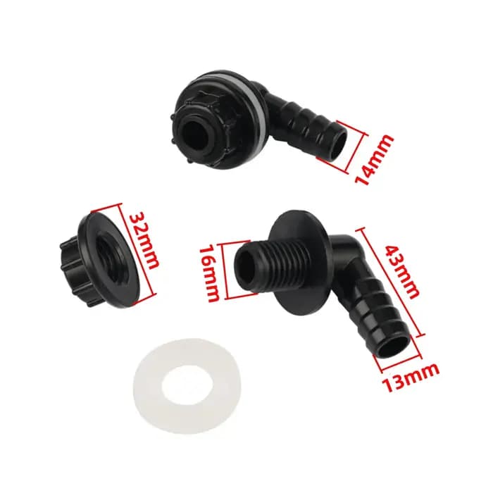 Connecteur de proximité de tuyau de poisson d'aquarium multi-barbe