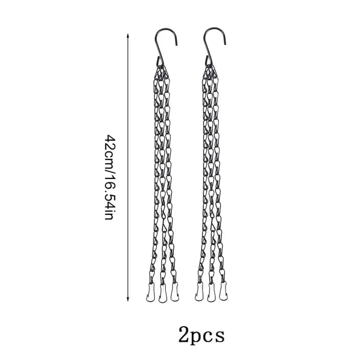 4/2 pièces paniers suspendus chaînes avec crochets 18 pouces Pot de plante de fleur cintre de chaîne