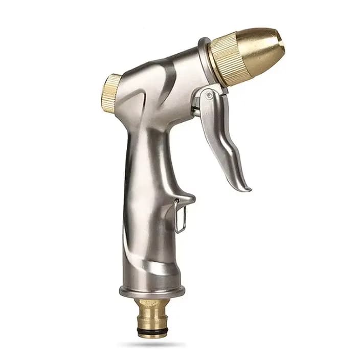 Pulvérisateur d'eau haute pression en métal pour jardin avec jet de tuyau pour pelouse, lavage de vo