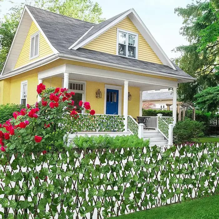 Fausse Clôture Télescopique en Bois pour Décoration de Jardin