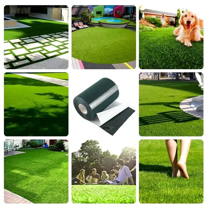 Ruban de couture d'herbe artificielle 10M pour pelouse, ruban vert de pelouse de jardin sans colle,