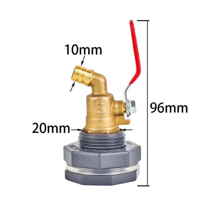 Adaptateur de robinet en laiton pour réservoir IBC, filetage S60X6, tuyau d'arrosage de 10mm, raccor