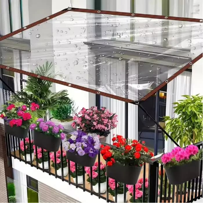 Bâche transparente en PE épaisse, imperméable, résistante aux UV et aux déchirures, en vinyle plasti