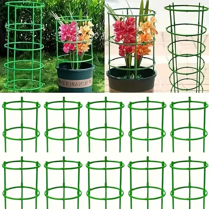 Anneaux de Support pour plantes en plastique réglables à 5/10/15 niveaux, 30/60/90 pièces, conceptio