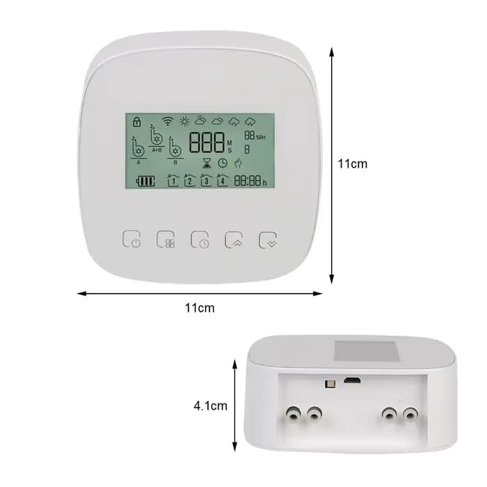 Tuya-Contrôleur d'irrigation micro-goutte avec panneau solaire, minuterie d'eau automatique intellig