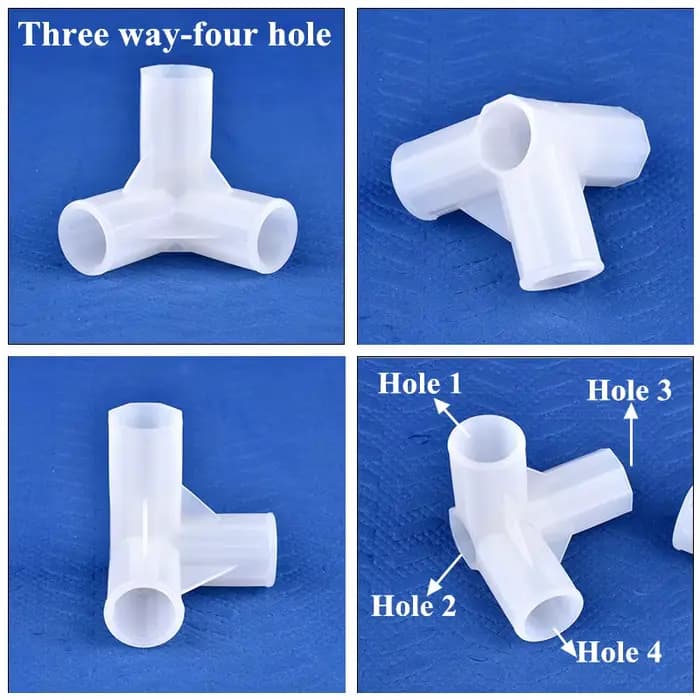 Support de Joint à quatre voies en T, diamètre intérieur 13mm, pour fleurs, plantes, connecteur de S