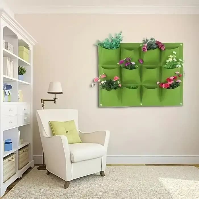 Sacs en feutre adaptés à la plantation de plantes, tenture murale verticale, verdissement du balcon,
